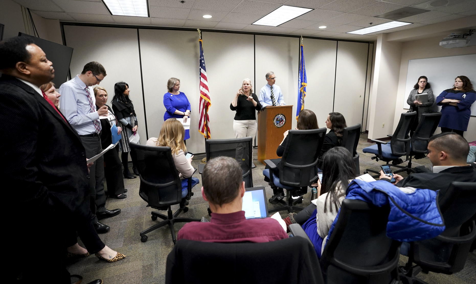 County press conference